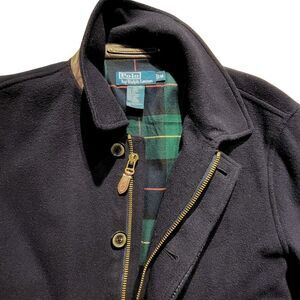 *RARE* POLO RALPH LAUREN Silk, Wool, Leather & Corduroy Bomber Jacket Mens M